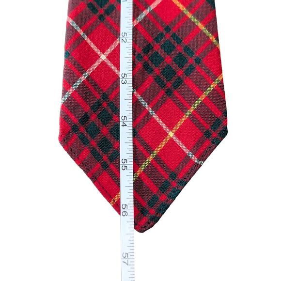 Vintage Lochcarron Tartan Plaid Tie Bruce Clan New Wool Made in Scotland Preppy - Picture 6 of 8